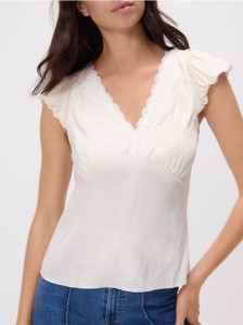 Bluzka z wiskozy - złamana biel