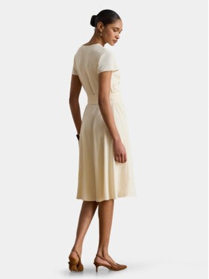 LAUREN RALPH LAUREN Sukienka koktajlowa 200P13812005 Kremowy Regular Fit