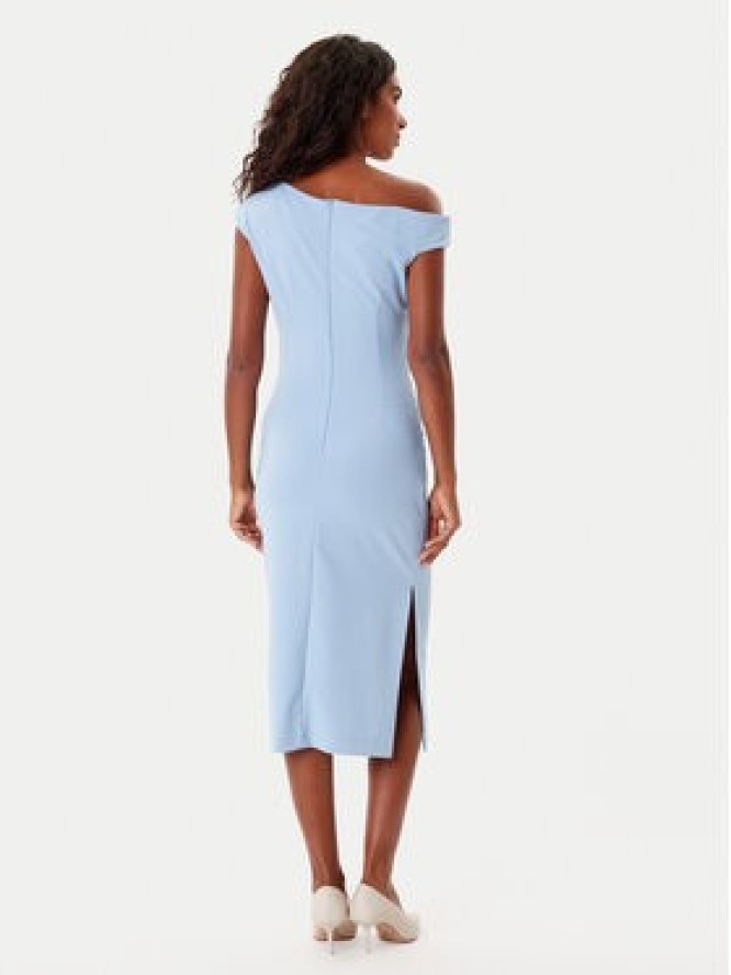 Rinascimento Sukienka koktajlowa CFC0125334003 Błękitny Slim Fit