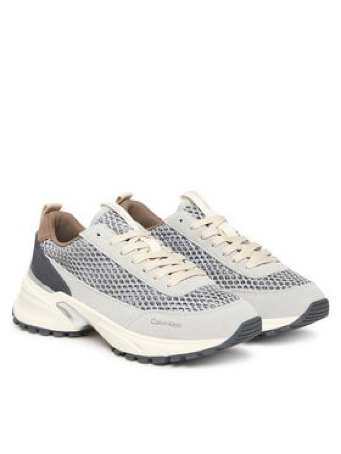Calvin Klein Sneakersy Hike Runner Lace Up Techmix YW0YW02030 Beżowy