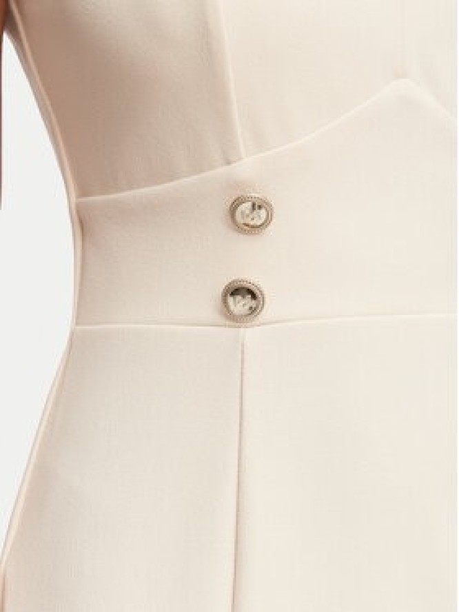 Rinascimento Sukienka koktajlowa CFC0020385002 Beżowy Slim Fit