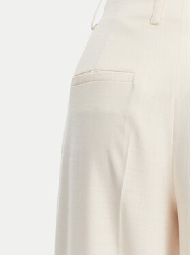 Simona Corsellini Spodnie materiałowe P25CPPA01901 Écru Relaxed Fit