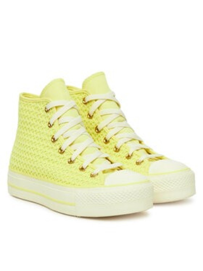 Converse Trampki Chuck Taylor All Star Lift Platform Knit A14967C Żółty