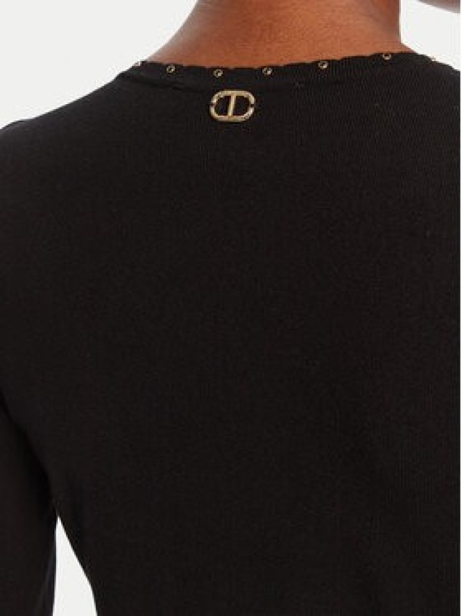 TWINSET Sukienka dzianinowa 252TP3271 Czarny Regular Fit