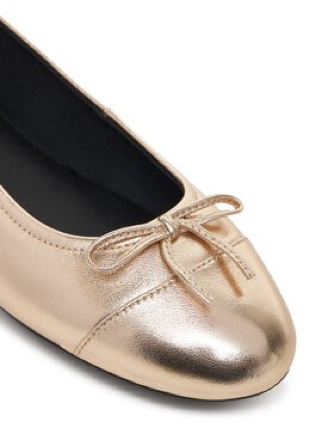 Tommy Hilfiger Baleriny Metallic Toe-Cap FW0FW08920 Złoty
