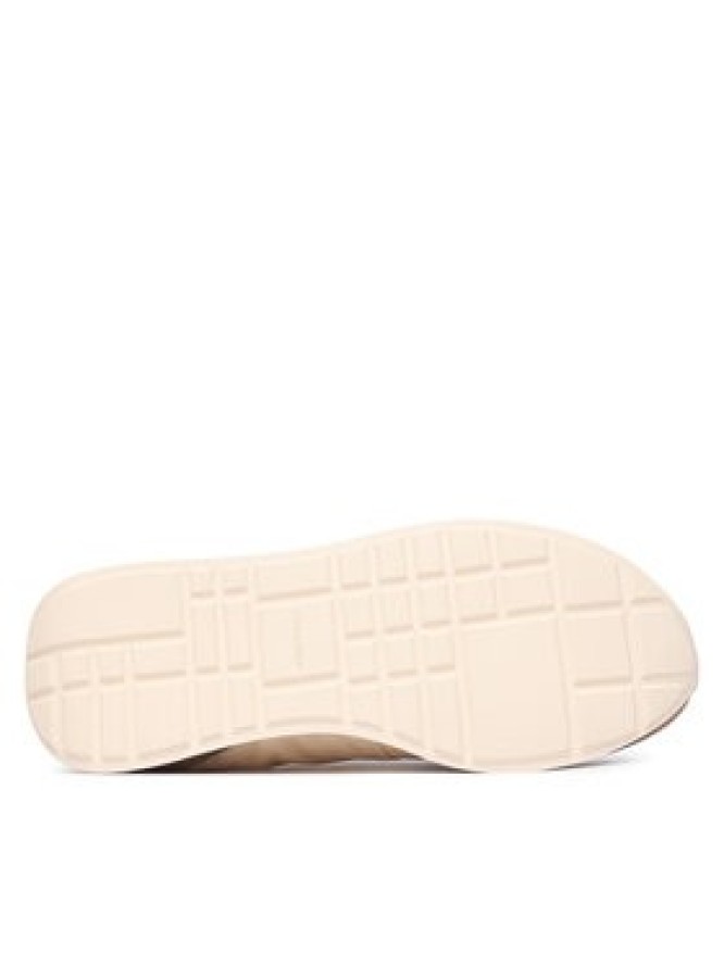 Calvin Klein Sneakersy Retro Runner Lace Up Sock YW0YW02060 Kremowy