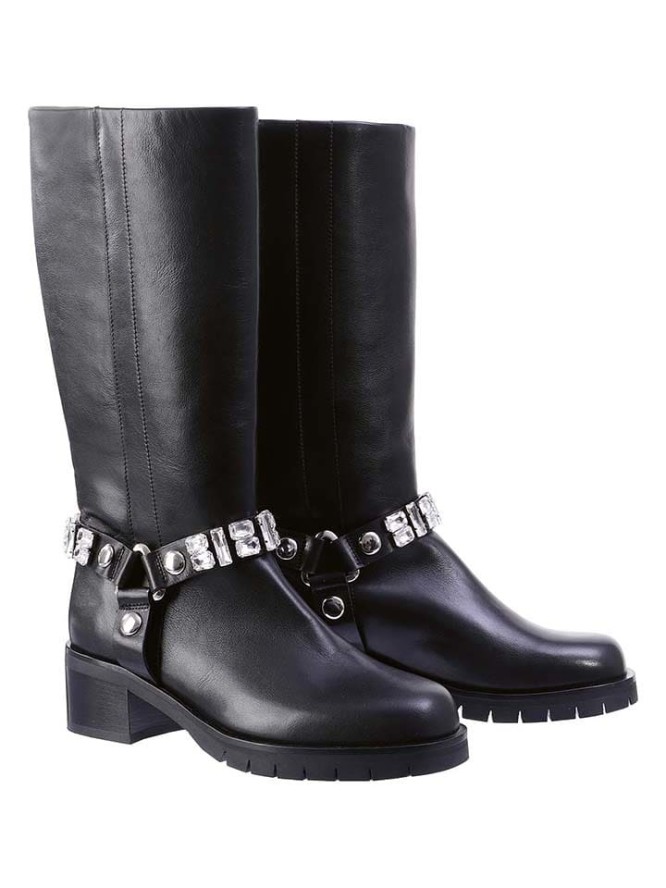 Högl Skórzane kozaki w kolorze czarnym rozmiar: 38