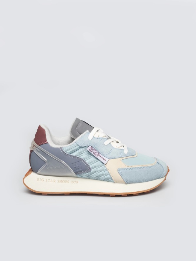 sneakersy damskie ze skóry naturalnej zamszowej niebieskie rr274997 400