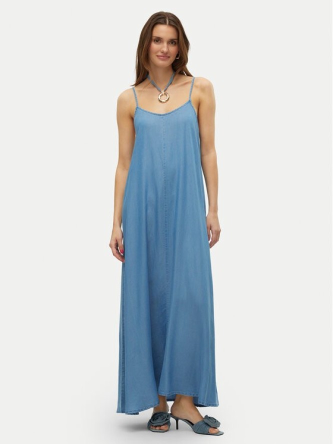 Vero Moda Sukienka letnia Harper 10283677 Niebieski Loose Fit