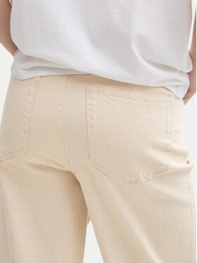 Tom Tailor Denim Jeansy 1045652 Beżowy Wide Leg