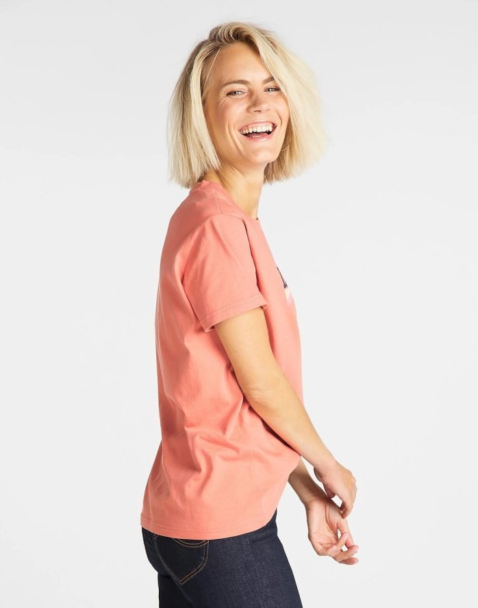 LEE CREW NECK TEE DAMSKII T-SHIRT PAPRIKA L41LETNI 112109063