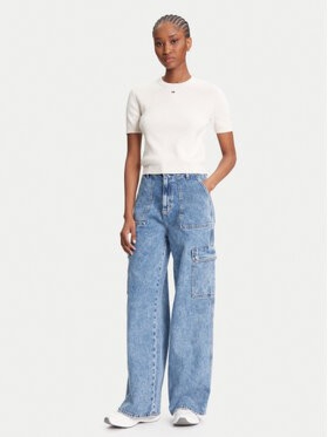 Tommy Jeans Jeansy Claire DW0DW20479 Niebieski Wide Leg