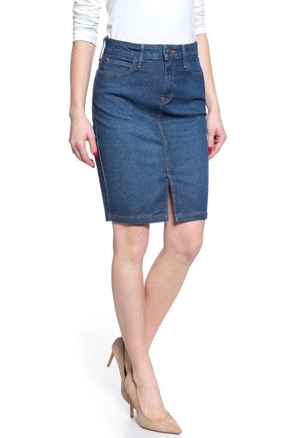 SPÓDNICA JEANSOWA LEE PENCIL SKIRT DARK GARNER L38GDJUV 112108166
