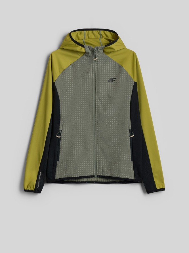 4F Kurtka softshell wiatroodporna damska - oliwkowa S