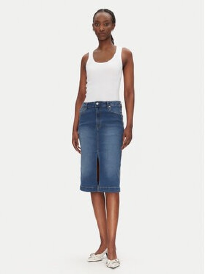 Silvian Heach Spódnica jeansowa Quofoy GPP25403LO Granatowy Regular Fit