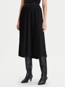 Calvin Klein Spódnica plisowana LV044D632G Czarny Regular Fit