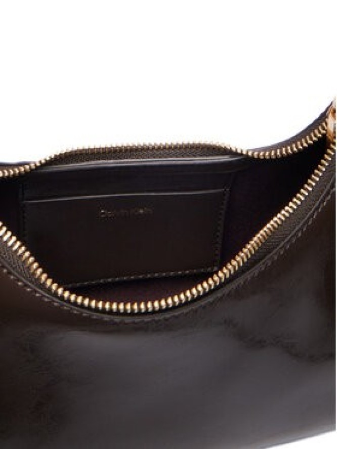 Calvin Klein Torebka Foil Logo Glossy Conv Shoulder B LV04F3737G Brązowy