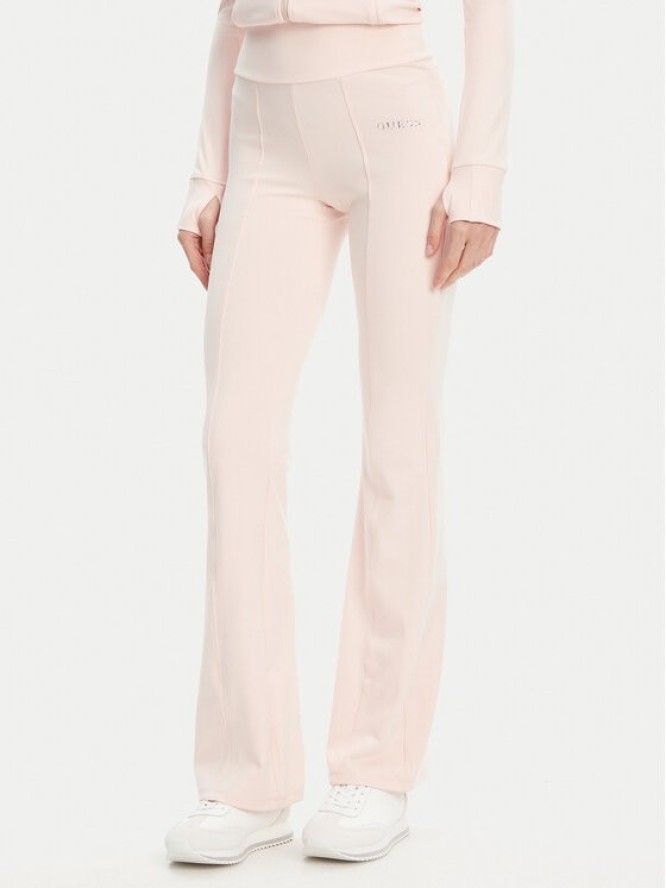 Guess Spodnie dresowe V5RB15 KCD02 Różowy Regular Fit