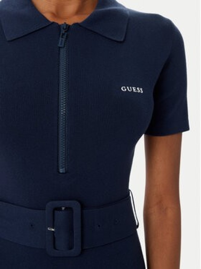 Guess Sukienka dzianinowa V6RK08 Z4642 Granatowy Slim Fit