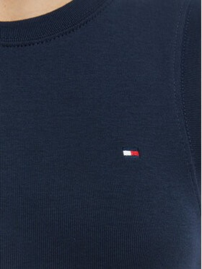 Tommy Hilfiger Top WW0WW47806 Granatowy Slim Fit