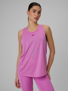 4F Top loose treningowy szybkoschnący damski - różowy XS