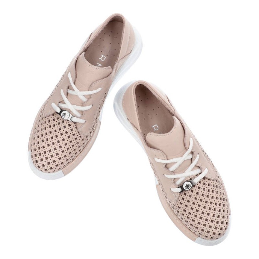 Różowe Półbuty Ravini Modne Buty Damskie