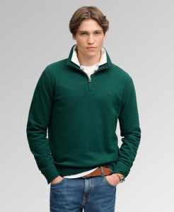 superdry Bluza Essential Serif Logo z półzamek, bawełna i poliester z recyklingu