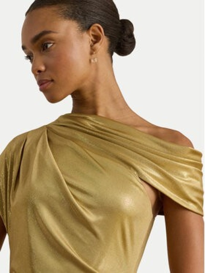 LAUREN RALPH LAUREN Sukienka koktajlowa 253P03414002 Złoty Slim Fit