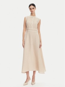 ICONA Sukienka letnia RP5LE007 Beżowy Regular Fit