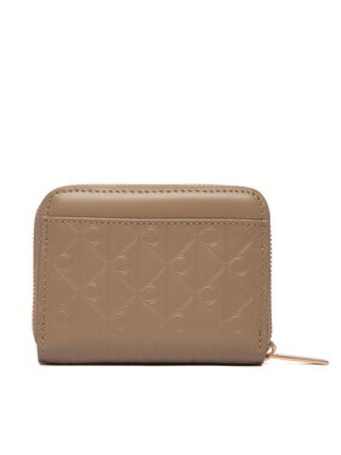 Calvin Klein Portfel Emblem Aop Embossed Zip Around LV04F1081G Beżowy