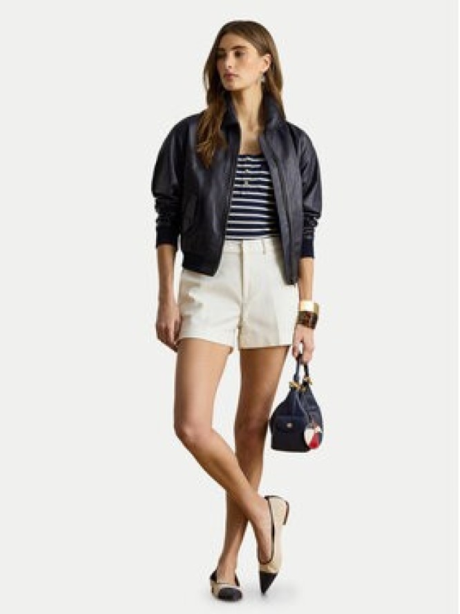 LAUREN RALPH LAUREN Szorty materiałowe 200925278001 Biały Straight Fit
