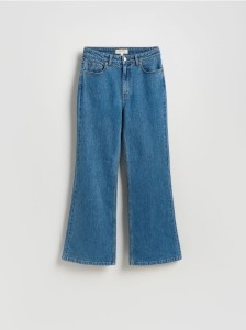 Jeansy straight z haftem - indigo jeans