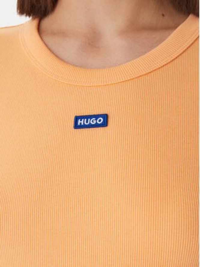 HUGO T-Shirt Easy 50523924 Pomarańczowy Slim Fit