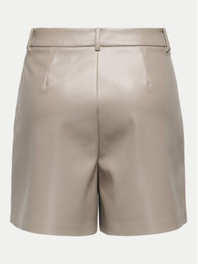 ONLY Szorty z imitacji skóry Saramy 15338008 Beżowy Regular Fit