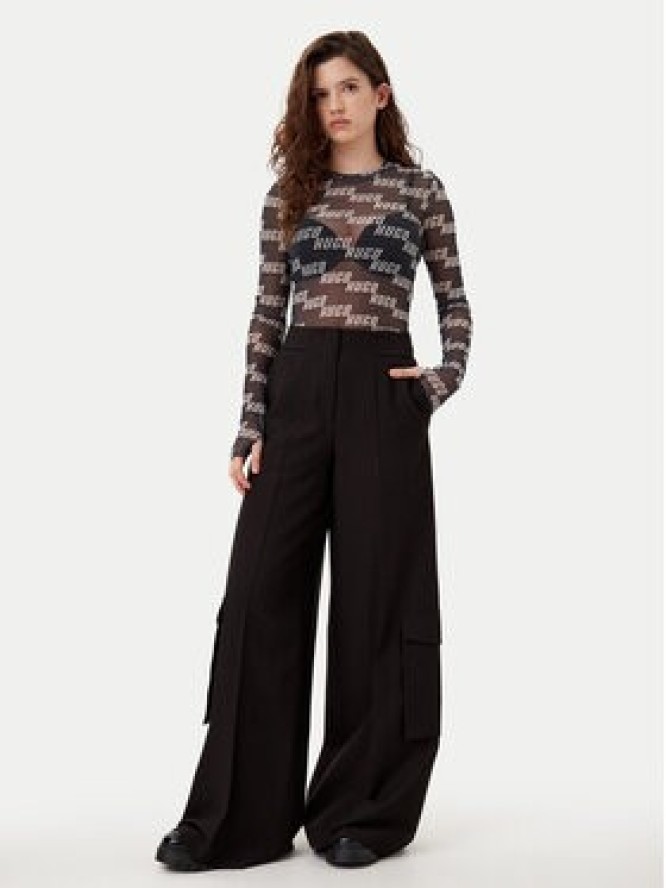 HUGO Longsleeve 50534837 Czarny Slim Fit