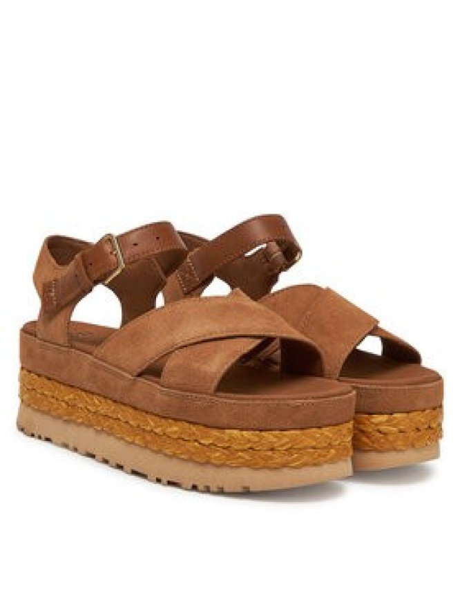 Ugg Espadryle W Aubrey Ankle Strap 1167471 Brązowy