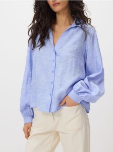 Koszula z haftowanym wzorem - jasnoniebieski