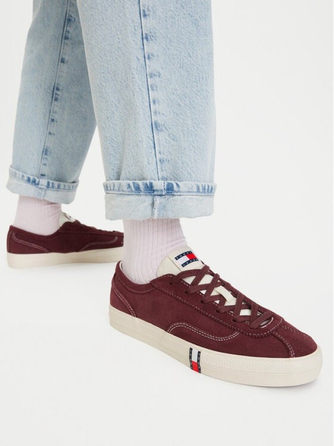 Tommy Jeans Sneakersy Archive Y2K EN0EN03135 Bordowy