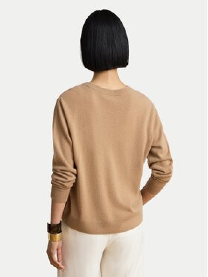 LAUREN RALPH LAUREN Sweter 200P03371500 Beżowy ciemny Relaxed Fit