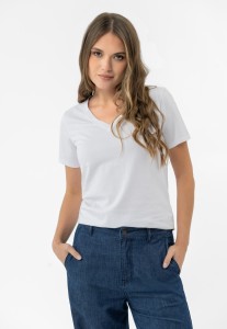Koszulka z dekoltem w serek T-LEA