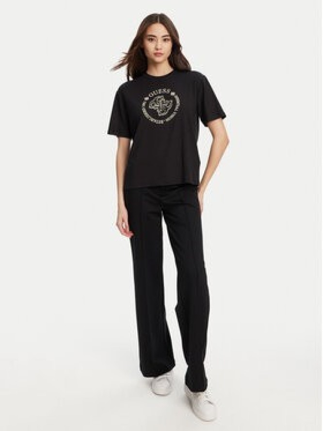 Guess T-Shirt V5YI05 KCOA2 Czarny Regular Fit