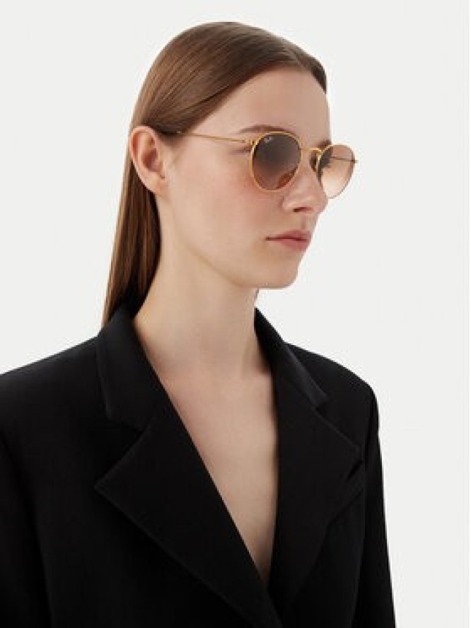 Ray-Ban Okulary przeciwsłoneczne Round Metal 0RB3447 9001A5 Brązowy