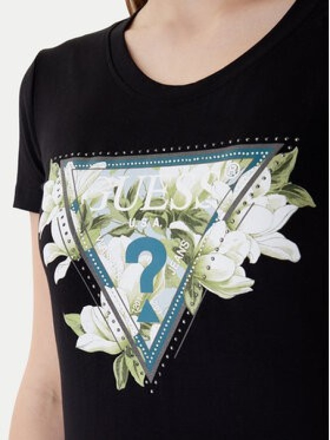 Guess T-Shirt W6RI35 J1314 Czarny Slim Fit
