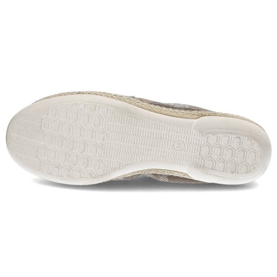 Szare Espadryle Lemar Damskie Wygodne Lekkie Buty