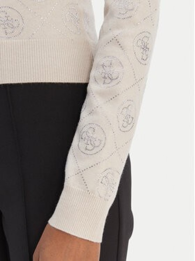 Guess Sweter W6RR66 Z3JD2 Beżowy Regular Fit