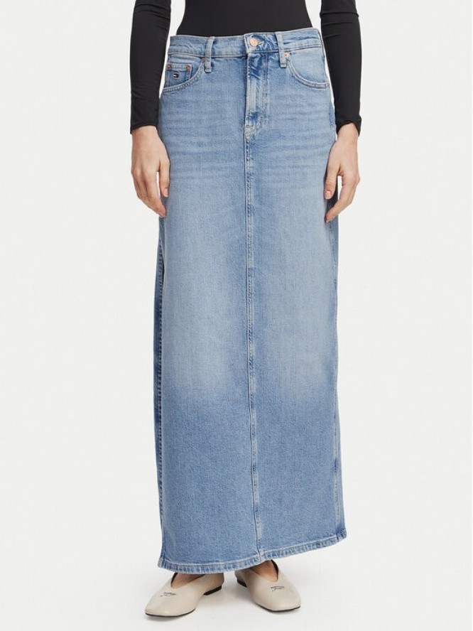 Tommy Jeans Spódnica jeansowa Claire DW0DW22711 Niebieski jasny Regular Fit