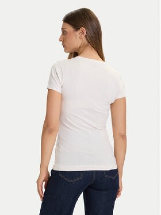 Guess T-Shirt W5BI29 J1314 Écru Slim Fit