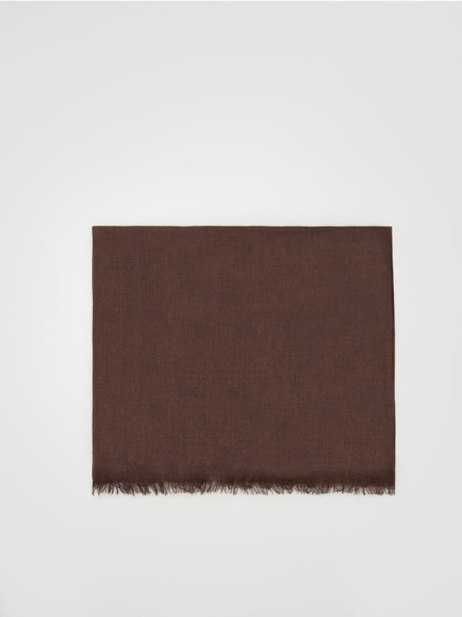Gładki szal - ciemnobrązowy
