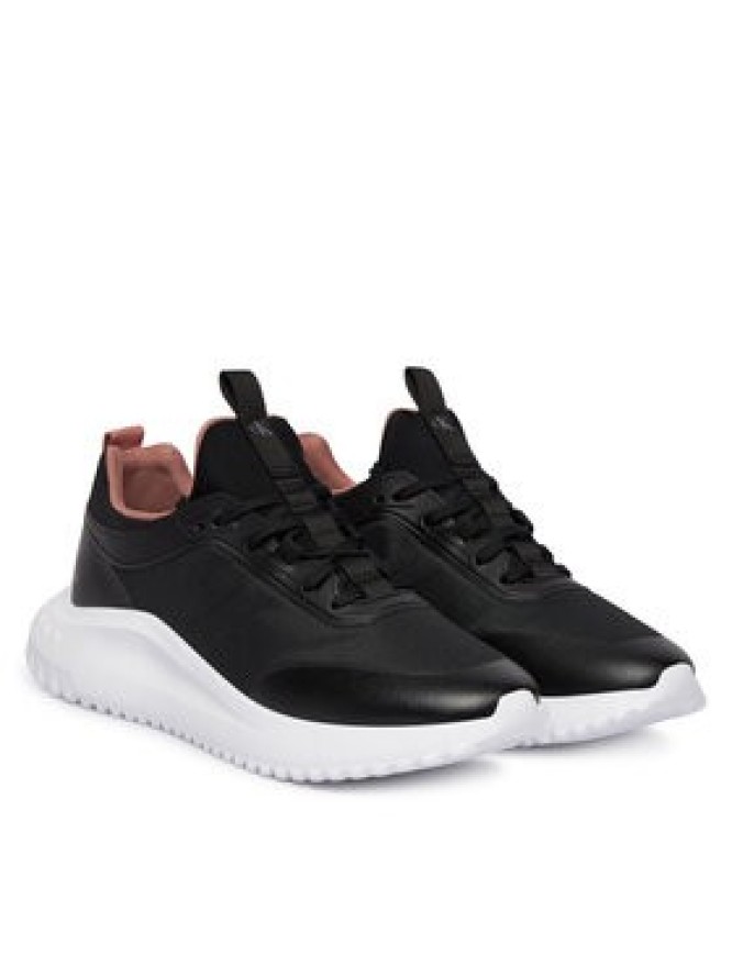 Calvin Klein Jeans Sneakersy Eva Runner Laceup Sock Mat Mix YW0YW02064 Czarny
