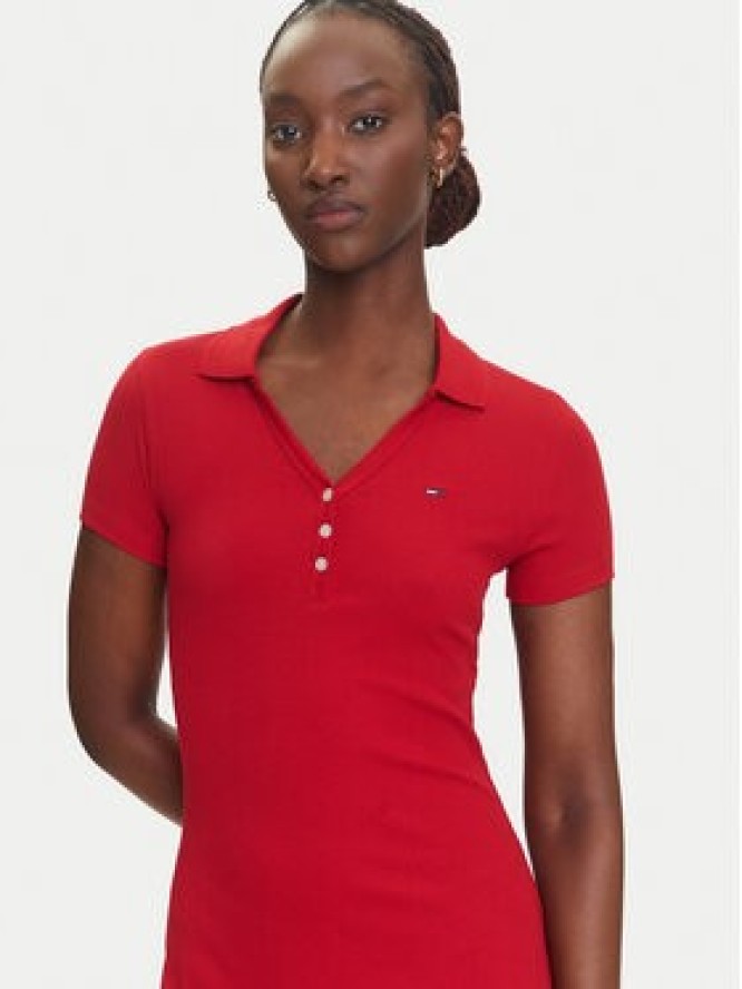 Tommy Jeans Sukienka codzienna DW0DW21172 Czerwony Regular Fit